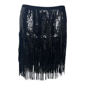 SETA Black Diamond Fringe Skirt Size M